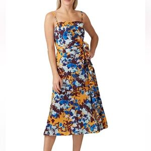 Prabal Gurung X RTR Ochre Floral Side Ruffle Dress Size 4